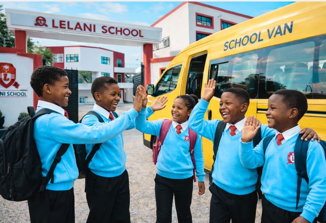 Happy students at Lelani School